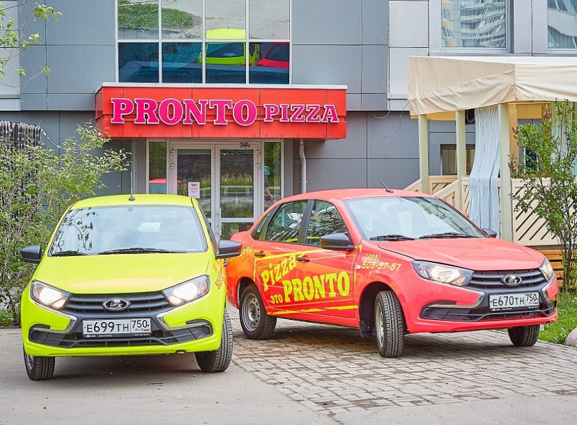 LADA Granta для компании PRONTO PIZZA
