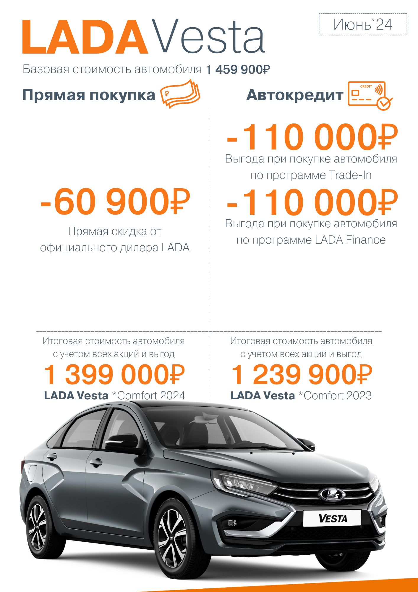 LADA Vesta с максимальными выгодами в мае - Томь-Лада - дилер LADA в г.  Томск