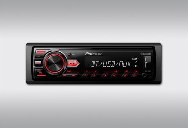 Автомобильная магнитола 1DIN Pioneer MVH-29BT (укороченное шасси, USB-ресивер, bluetooth)