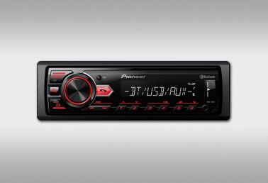 Автомобильная магнитола 1DIN Pioneer MVH-29BT (укороченное шасси, USB-ресивер, bluetooth)