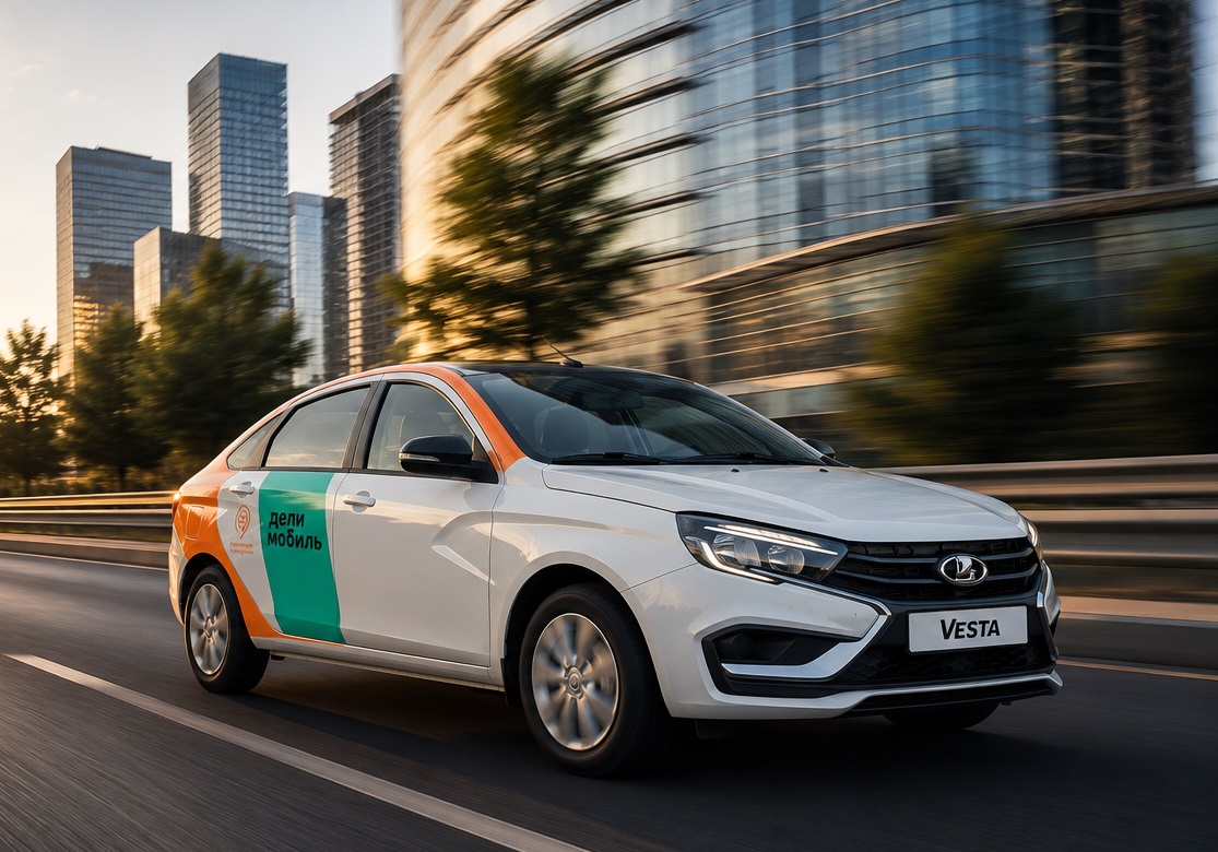 LADA VESTA ПОПОЛНЯТ МОСКОВСКИЙ ПАРК КАРШЕРИНГА «ДЕЛИМОБИЛЬ»